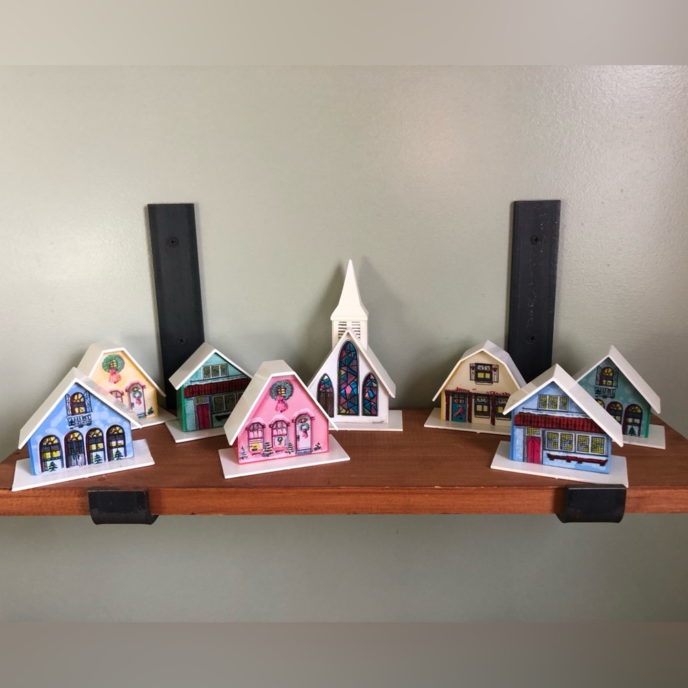 Vintage Putz Alpine Village Houses